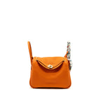 Hermes Lindy 26 clemence orange GHW