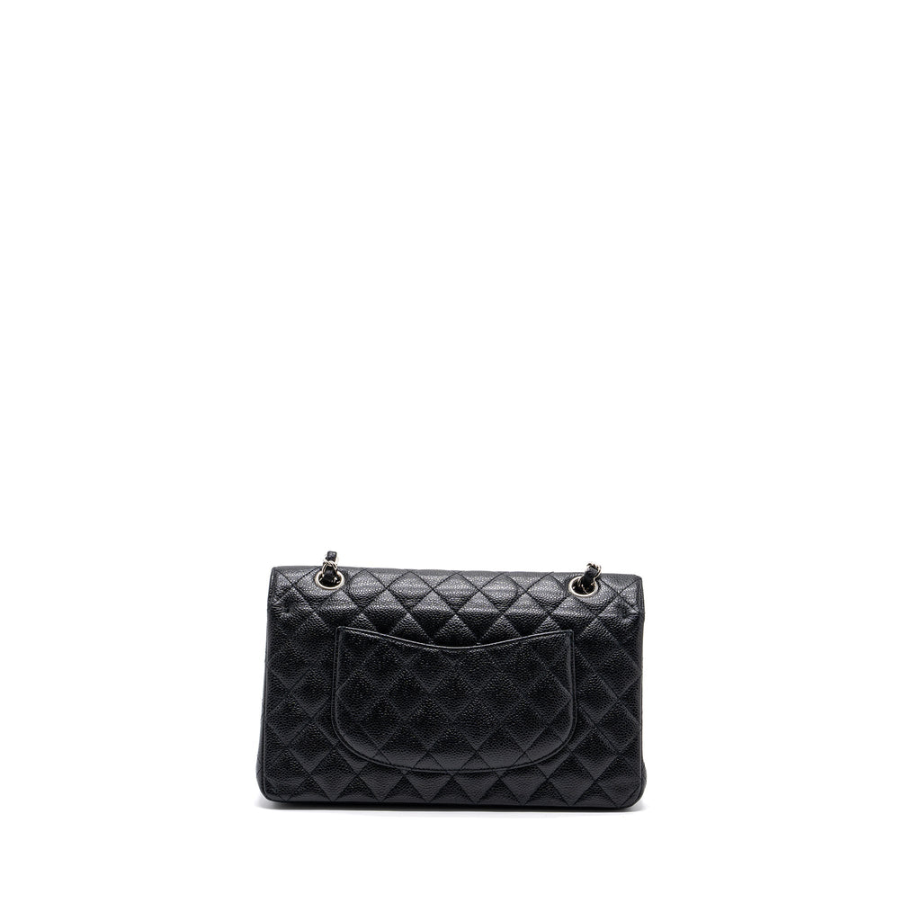CHANEL MEDIUM CLASSIC FLAP BAG CAVIAR BLACK WITH SHW