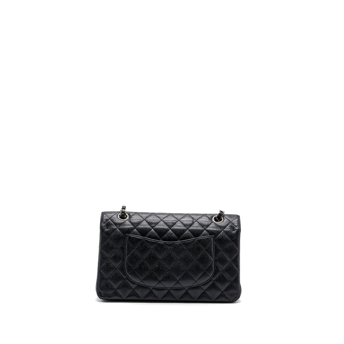 CHANEL MEDIUM CLASSIC FLAP BAG CAVIAR BLACK WITH SHW