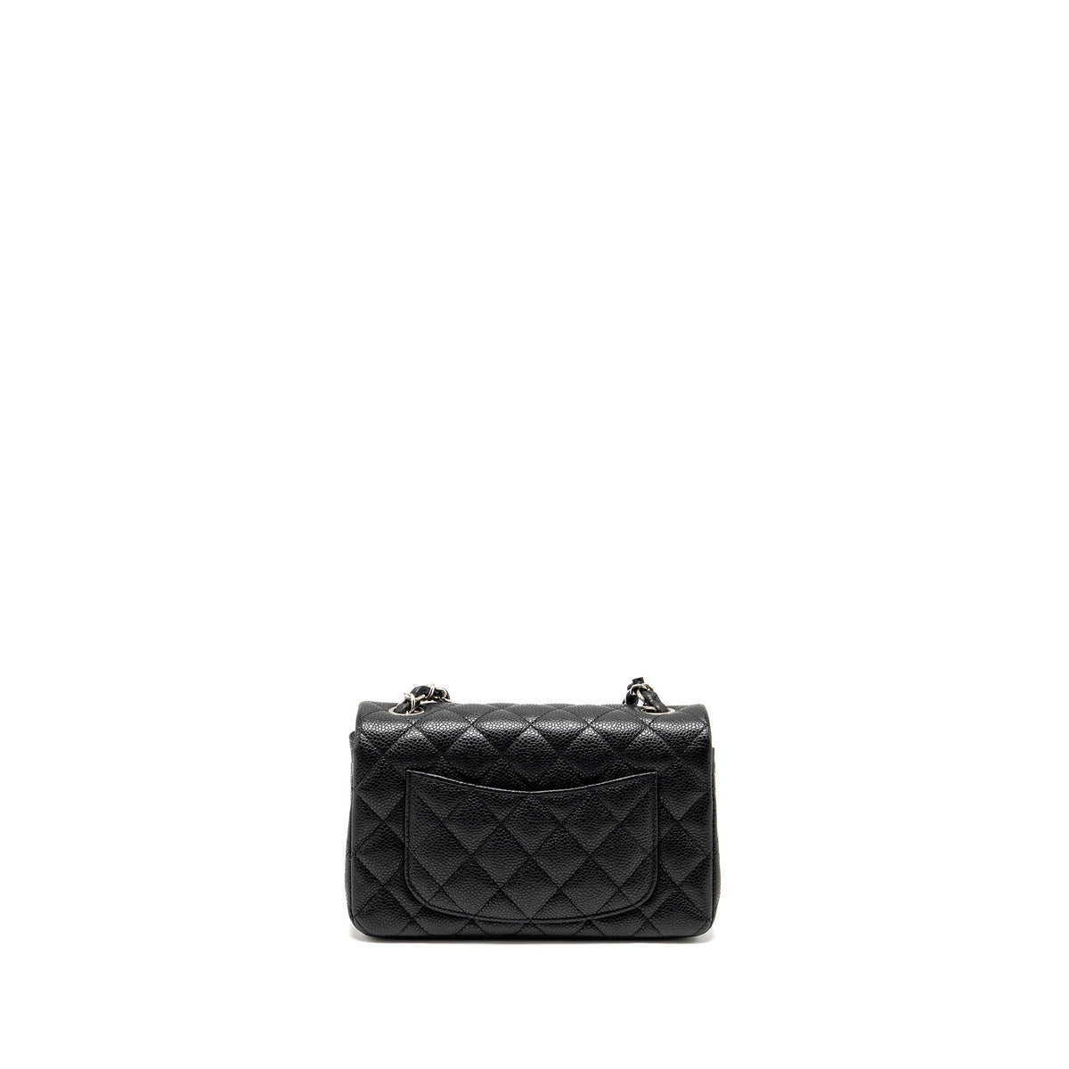 CHANEL MINI RECTANGULAR FLAP BAG CAVIAR BLACK SHW