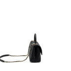 CHANEL SMALL COCO HANDLE CAVIAR BLACK LGHW  (MICROCHIP)