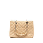 CHANEL GRAND SHOPPING TOTE CAVIAR BEIGE SHW