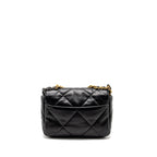 CHANEL SMALL 19BAG LAMBSKIN BLACK MULTICOLOUR HARDWARE