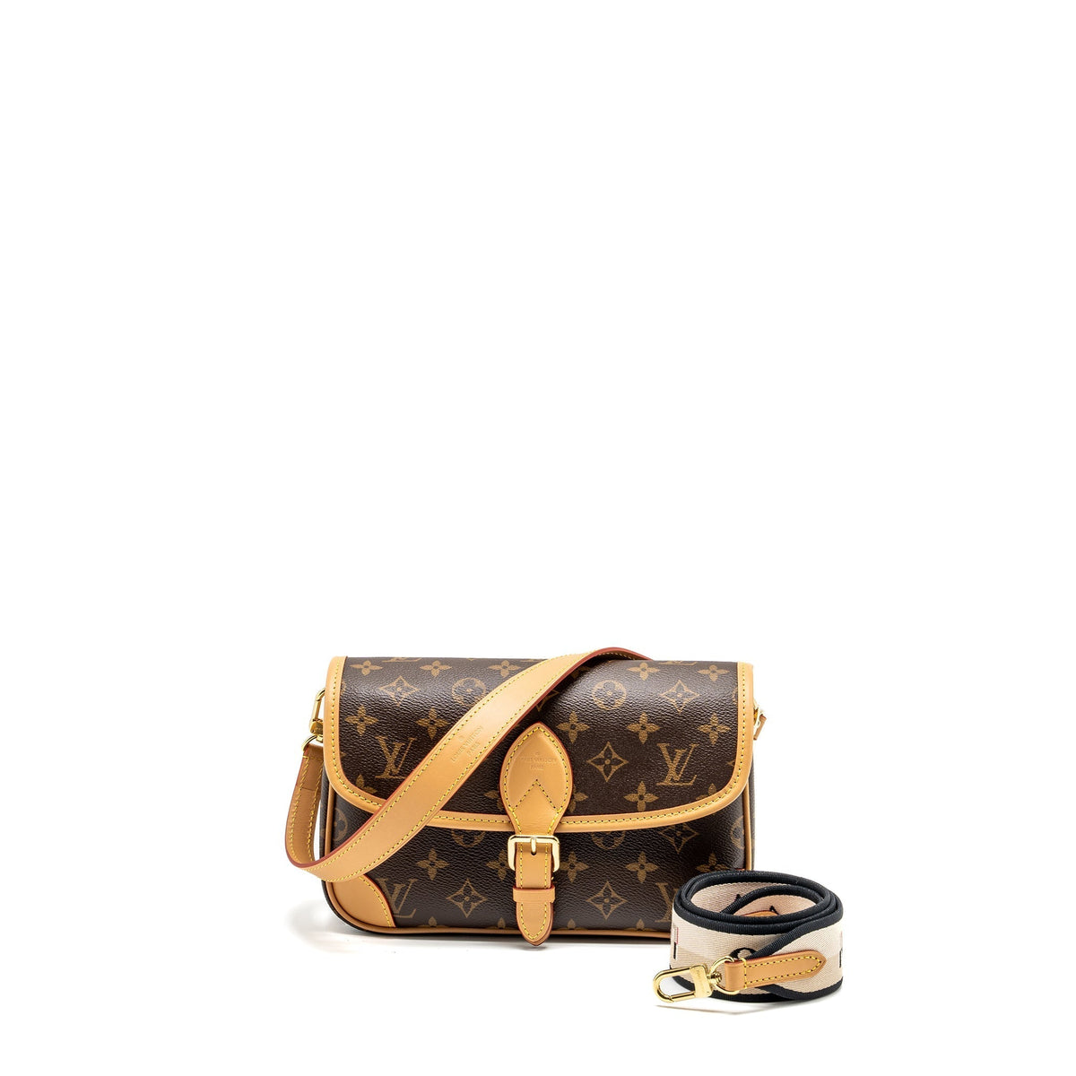 LOUIS VUITTON DIANE BAG WITH JACQUARD STRAP MONOGRAM CANVAS GHW