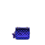 CHANEL 24C MINI FLAP BAG WITH STAR COIN PURSE PATENT/CALFSKIN METALLIC PURPLE LGHW (MICROCHIP)