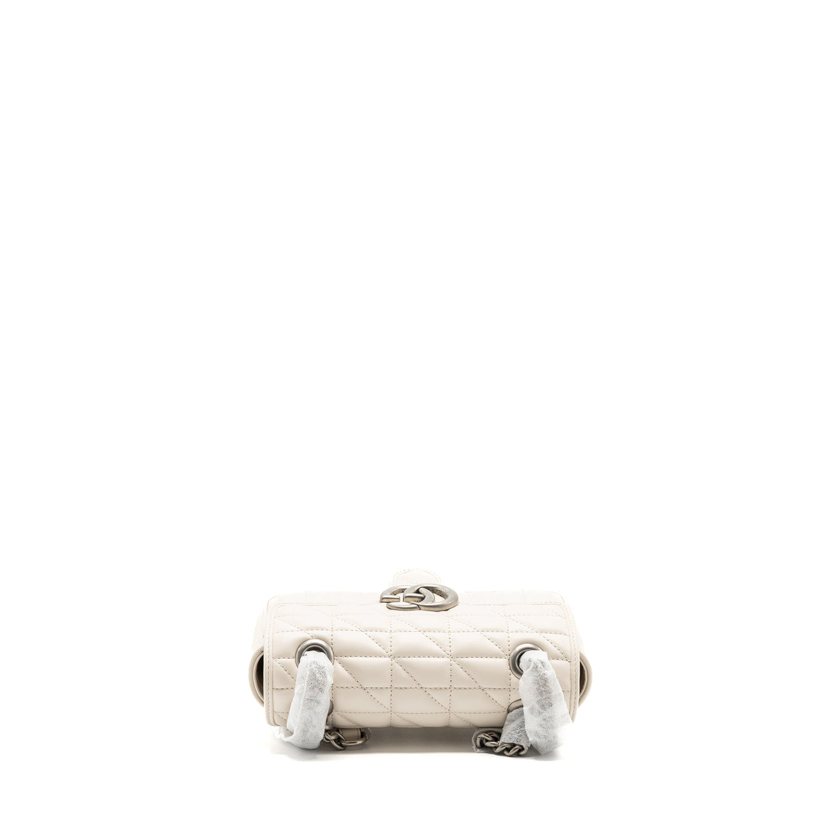 GUCCI MINI MARMONT CALFSKIN LEATHER CREAM SHW