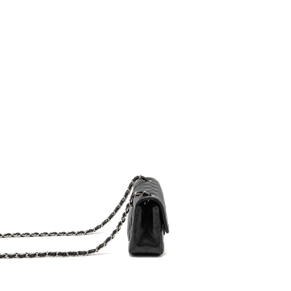 CHANEL MINI RECTANGULAR FLAP BAG CAVIAR BLACK SHW