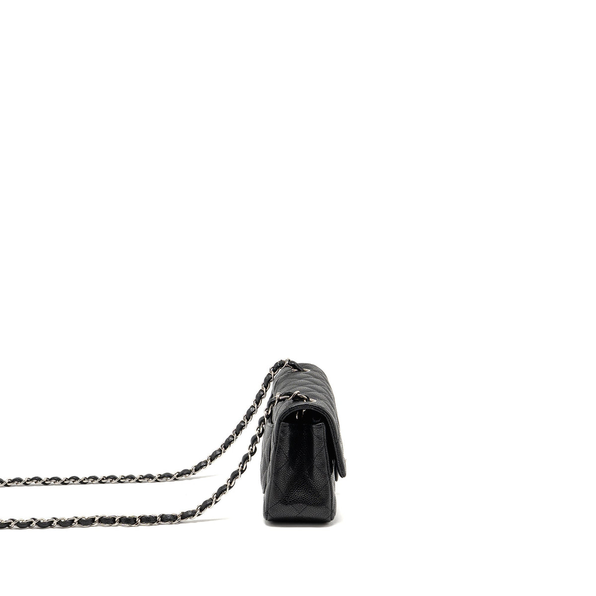 CHANEL MINI RECTANGULAR FLAP BAG CAVIAR BLACK SHW