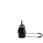 CHANEL SMALL COCO HANDLE CAVIAR BLACK LGHW  (MICROCHIP)