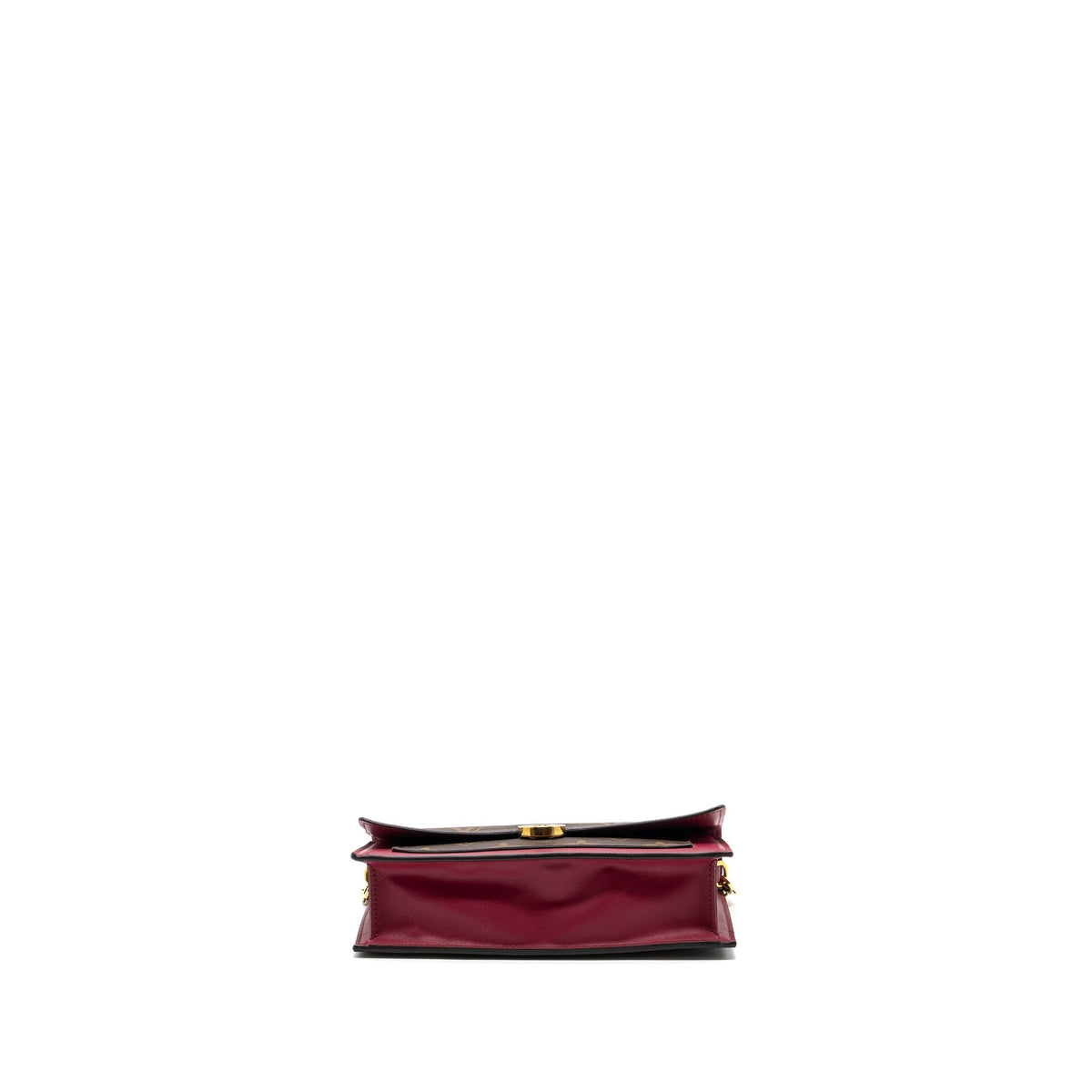 LOUIS VUITTON FLORE CHAIN WALLET MONOGRAM CANVAS/ DARK RED GHW