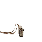 GUCCI HORSEBIT 1955 MINI BAG GG SUPREME CANVAS BEIGE/DARK BROWN GHW