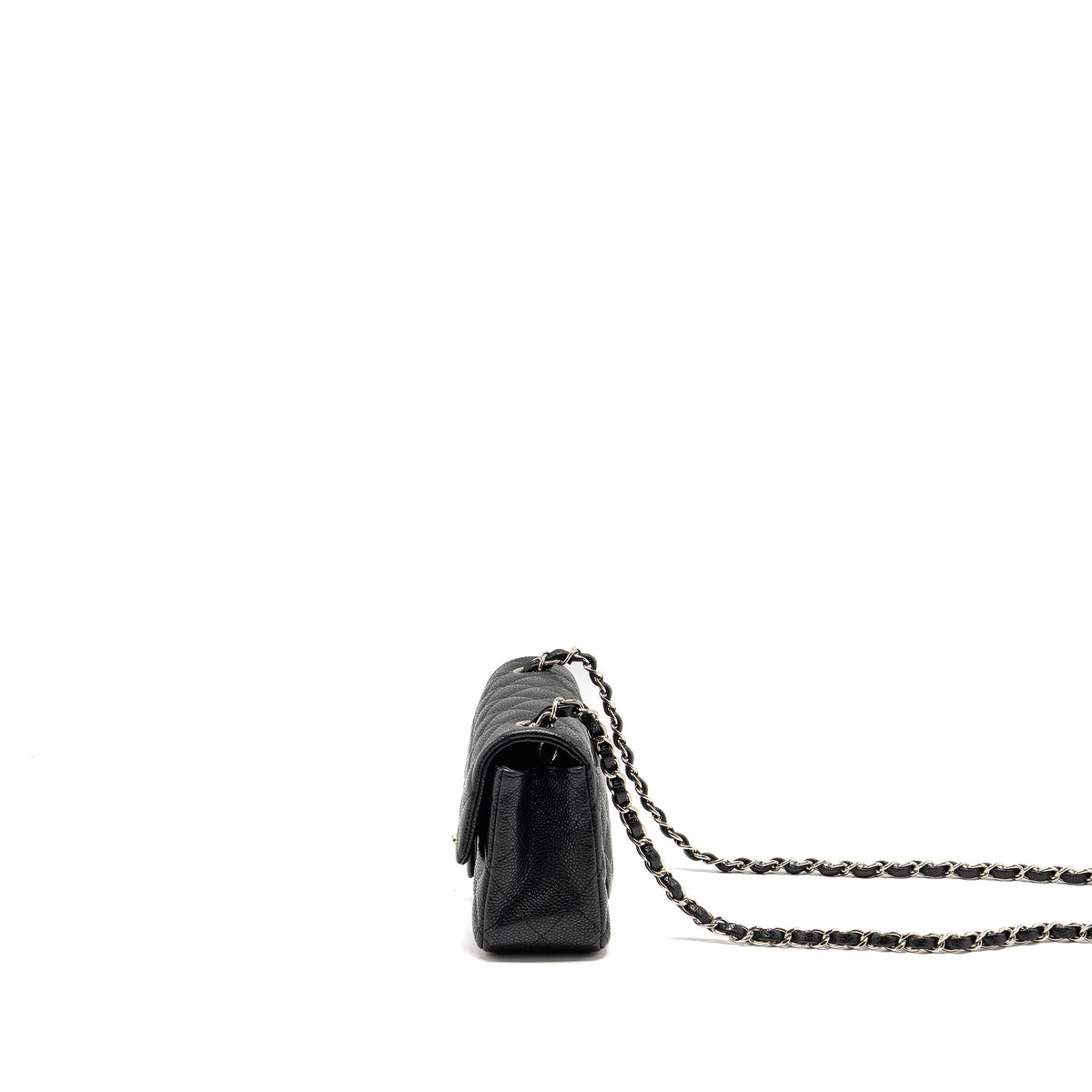 CHANEL MINI RECTANGULAR FLAP BAG CAVIAR BLACK SHW
