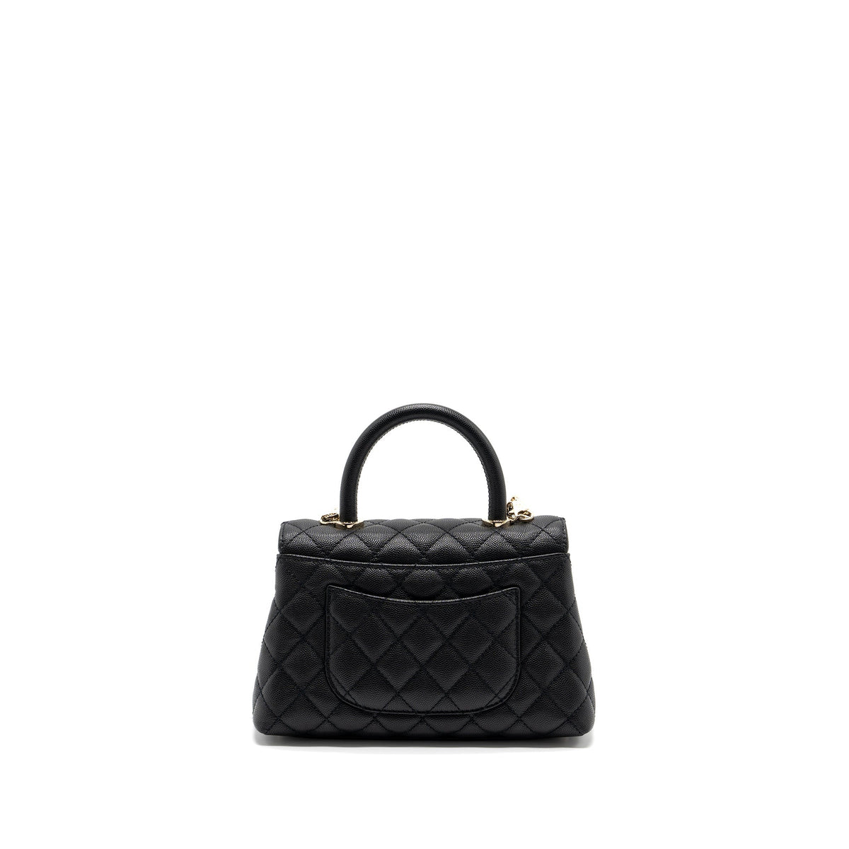 CHANEL SMALL COCO HANDLE CAVIAR BLACK LGHW  (MICROCHIP)