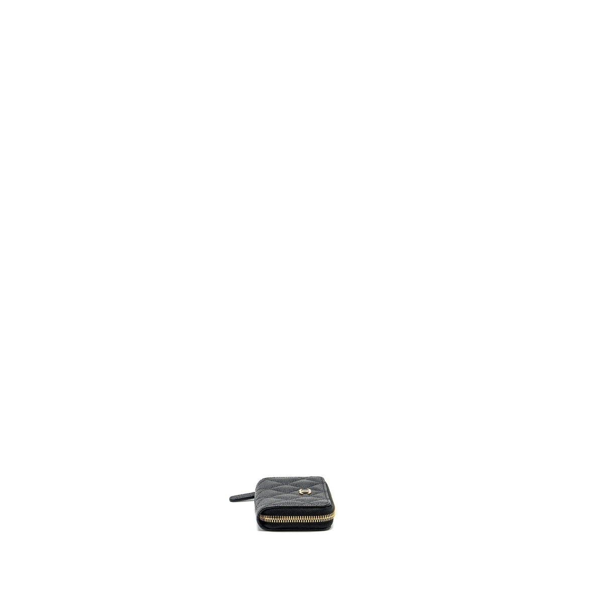 CHANEL ZIP CARD HOLDER CAVIAR BLACK GHW