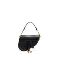 DIOR MINI SADDLE BAG CALFSKIN BLACK GHW