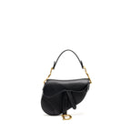 DIOR MINI SADDLE BAG CALFSKIN BLACK GHW
