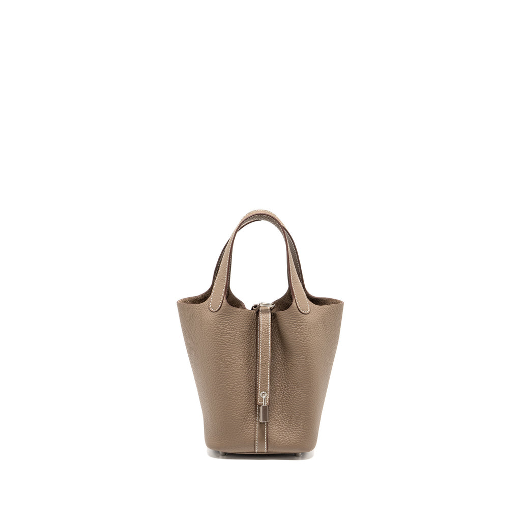 Hermes Picotin 18 Clemence Etoupe SHW