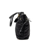PRADA TOTE BAG CANVAS BLACK GHW