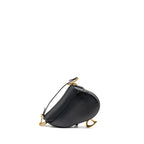 DIOR MINI SADDLE BAG CALFSKIN BLACK GHW