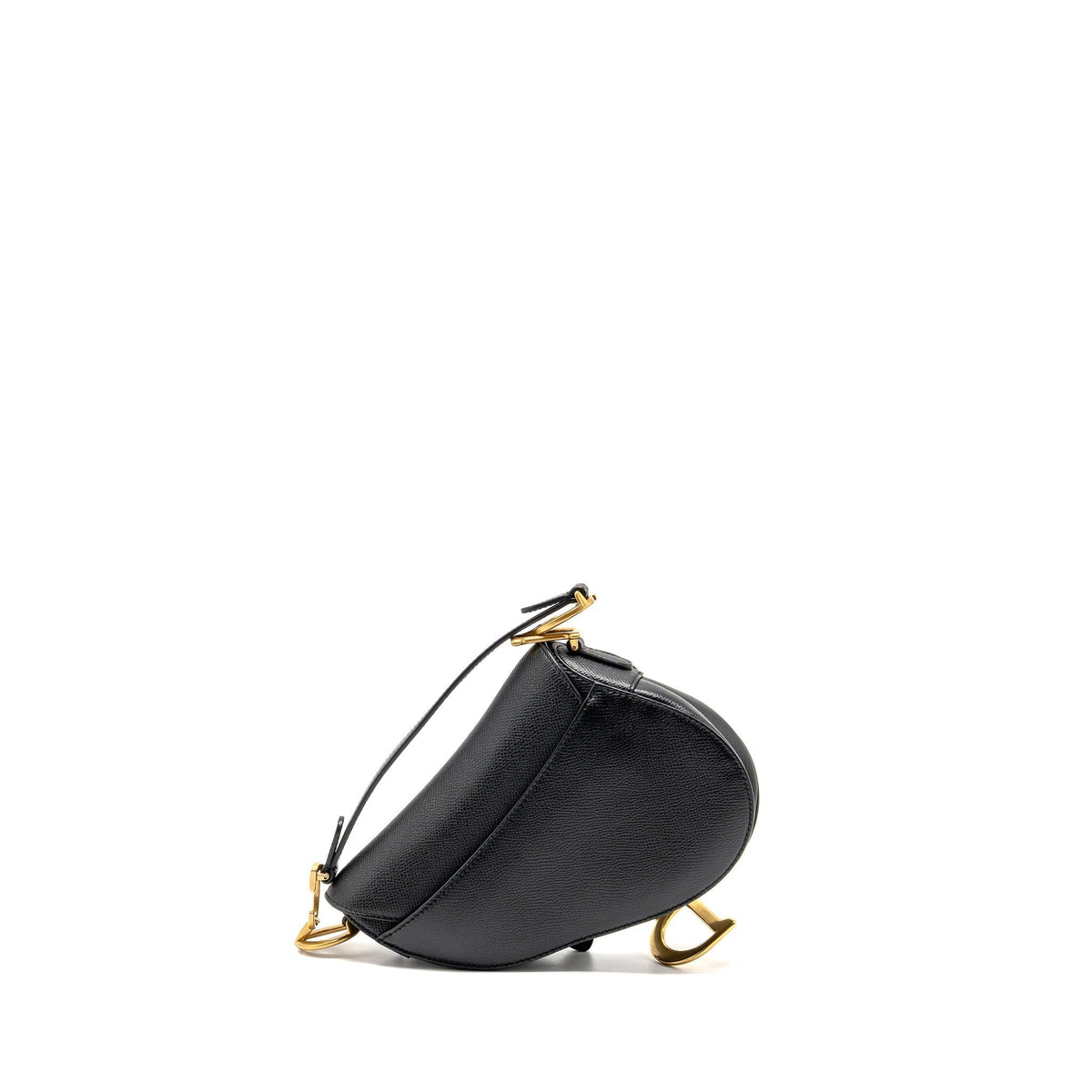 DIOR MINI SADDLE BAG CALFSKIN BLACK GHW