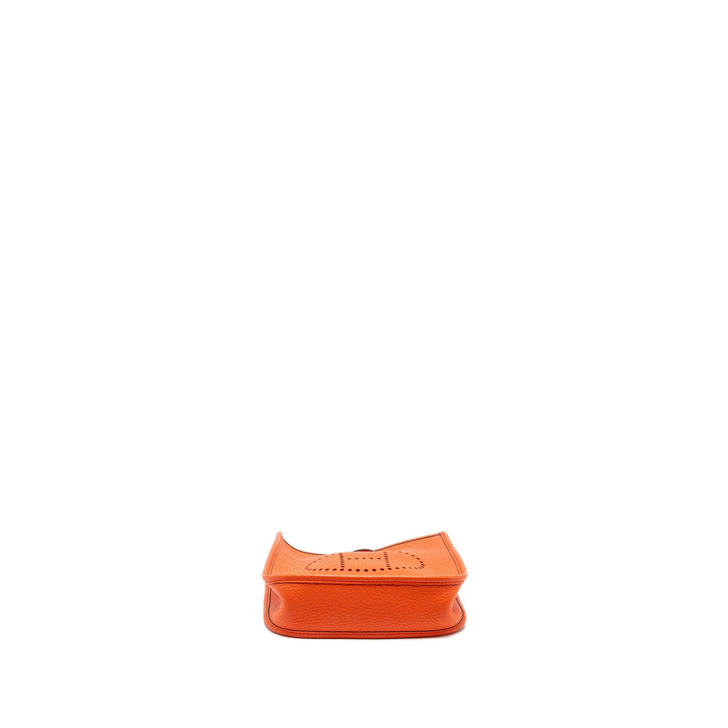 Hermes Mini Evelyne Clemence Orange SHW