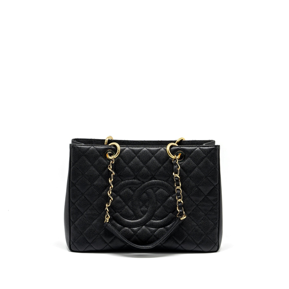 CHANEL GRAND SHOPPING TOTE BAG CAVIAR BLACK GHW