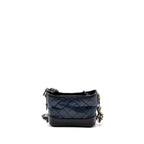 CHANEL SMALL GABRIELLE HOBO BAG CALFSKIN BLUE / BLACK MULTICOLOR HARDWARE