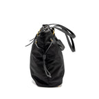 PRADA TOTE BAG CANVAS BLACK GHW