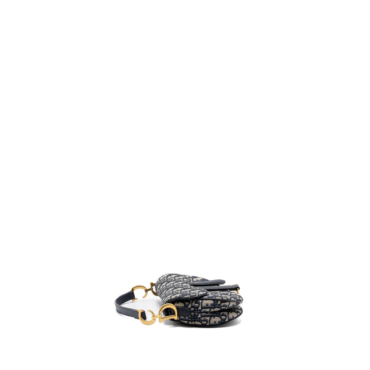 DIOR MINI SADDLE BAG BLUE OBLIQUE JACQUARD GHW