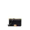 CHANEL MEDIUM CLASSIC BOY BAG CAVIAR BLACK BRUSHED GHW (MICROCHIP)