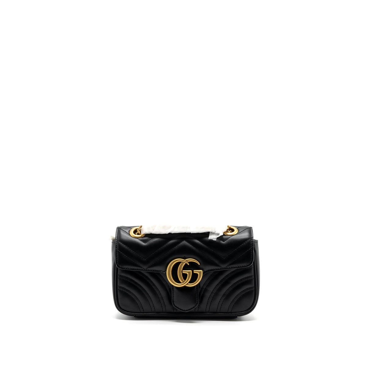 GUCCI MINI MARMONT CALFSKIN BLACK GHW
