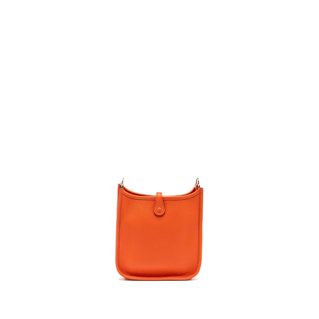 Hermes Mini Evelyne Clemence Orange SHW