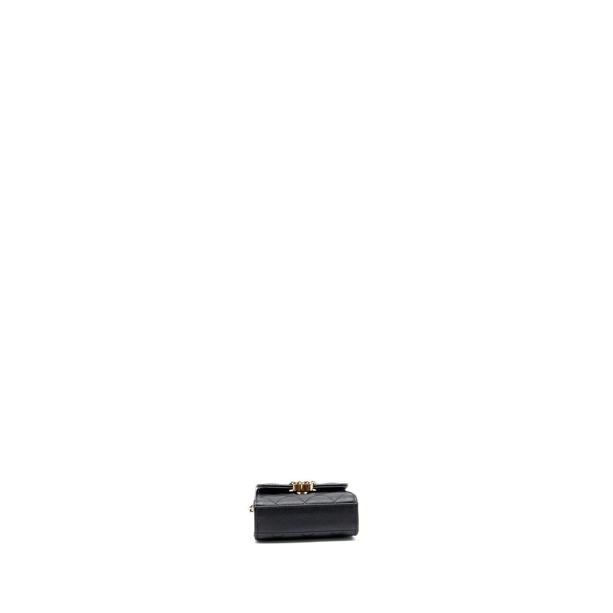 CHANEL TOP HANDLE MINI FLAP BAG CAVIAR BLACK LGHW (MICROCHIP)