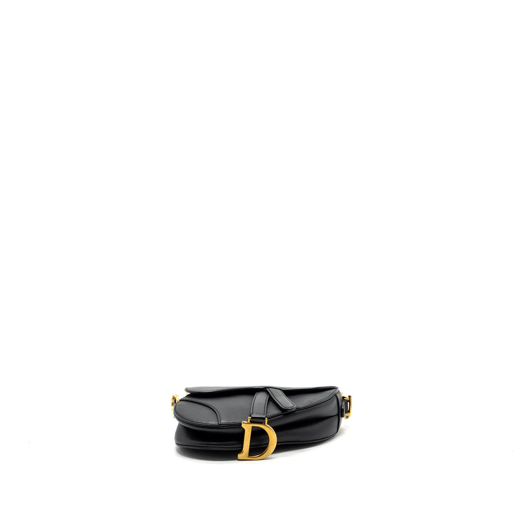 DIOR MINI SADDLE BAG GRAINED CALFSKIN BLACK GHW