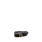 DIOR MINI SADDLE BAG GRAINED CALFSKIN BLACK GHW