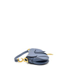 DIOR MEDIUM SADDLE BAG CALFSKIN BLUE GHW