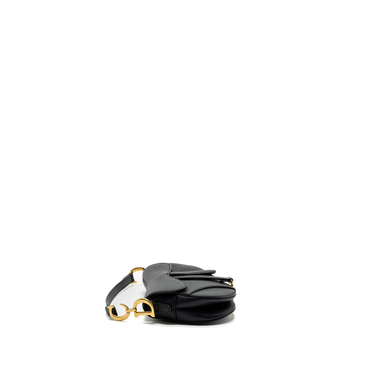 DIOR MINI SADDLE BAG GRAINED CALFSKIN BLACK GHW
