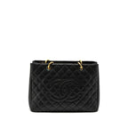 CHANEL GRAND SHOPPING TOTE/GST CAVIAR BLACK GHW