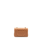 CHANEL MINI RECTANGULAR FLAP BAG LAMBSKIN DARK BEIGE LGHW