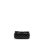 CHANEL MINI RECTANGULAR FLAP BAG PATENT BLACK SHW
