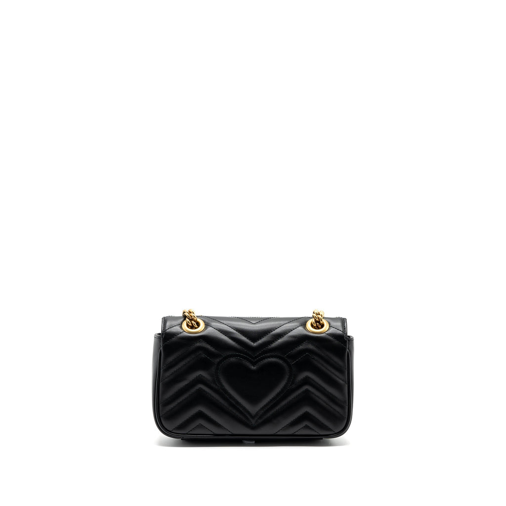GUCCI MINI MARMONT CALFSKIN BLACK GHW