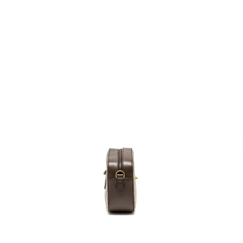 GUCCI CAMERA BAG GG SUPREME CANVAS/LEATHER BROWN/MULTICOLOUR GHW