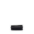 CHANEL PEARL CRUSH WALLET ON CHAIN LAMBSKIN BLACK GHW(MICROCHIP)