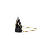 GUCCI OPHIDIA CHAIN BAG DRAGON EMBROIDERED SUEDE BLUE/BLACK/MULTICOLOUR GHW