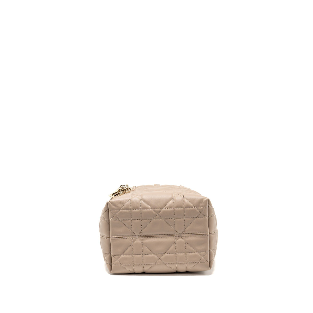 DIOR SMALL TOUJOURS TOTE BAG MACROCANNAGE CALFSKIN POWDER BEIGE LGHW