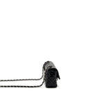 CHANEL MINI RECTANGULAR FLAP BAG PATENT BLACK SHW