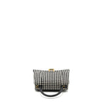 BALENCIAGA HOURGLASS S WOOL HOUNDSTOOTH BLACK/WHITE GHW