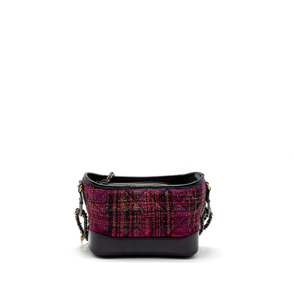 CHANEL SMALL GABRIELLE HOBO BAG TWEED/CALFSKIN MULTICOLOUR MULTICOLOUR HARDWARE