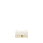 CHANEL 22C PEARL CRUSH MINI RECTANGULAR FLAP BAG LAMBSKIN WHITE GHW (MICROCHIP)