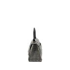 BALENCIAGA HOURGLASS S WOOL HOUNDSTOOTH BLACK/WHITE GHW